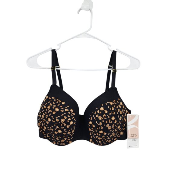All.You.LIVELY Women's The No-Wire Push-Up Bra Cheetah - Picture 2 of 9